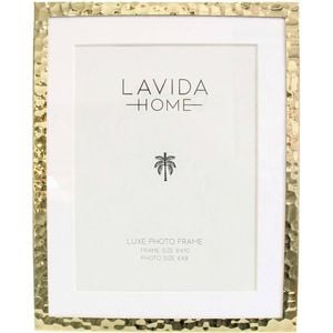 LVD Iron/Glass Dimple Picture/Photo Frame 8x10 20.5x1.5x25.5cm Gold