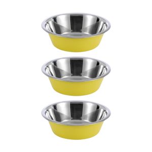 3x Paws And Claws Stainless Steel Cat/Dog Food/Drink Bowl 1.85L Assorted