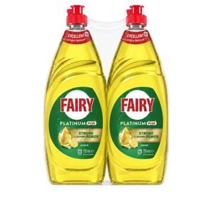 Fairy 750mL Platinum Plus Dish Liquid Lemon - 2 Pack
