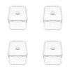 4PK Boxsweden Crystal 4L/33.5cm Green Saver Fresh Storer Container - Clear