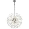 Telbix Lerida Modern Pendant Hanging Lamp Light Metal Crystal Chrome Clear Gloss