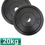 20Kgs Olympic Bumper Gym Weight Plates (Pair)