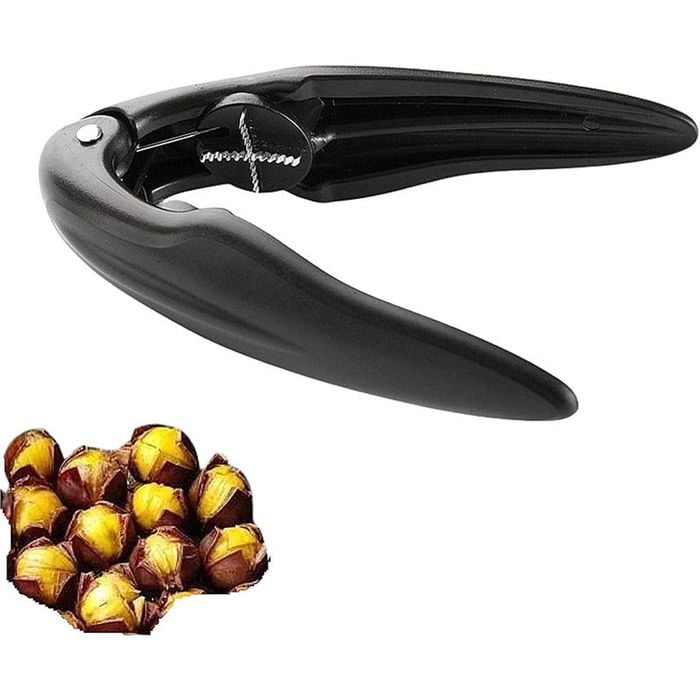 Catzon Stainless Steel Peeler for Chestnuts & Dried Fruits-Black