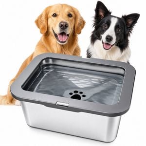 Advwin 7.5L Pet Floating Bowl Dog Water Bowl No Spill Stainless Steel Water Dispenser