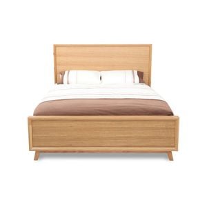 Courtney White Oak King Size Bed Frame With Solid Timber Slats