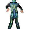 Neon Glow In The Dark Boys Halloween Skeleton Costume - 3-5