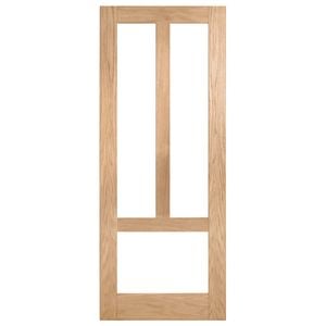 Corinthian 2340 x 620 x 35mm Internal Door White Oak Moda Clear Glass AMODG3