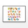 New (Laminated) Cute Animal Alphabet Educational Chart Picture Print 60x90cm Poster
