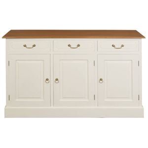 Centrum Furniture Tasmania 3 Door 3 Drawer Buffet (White Caramel)