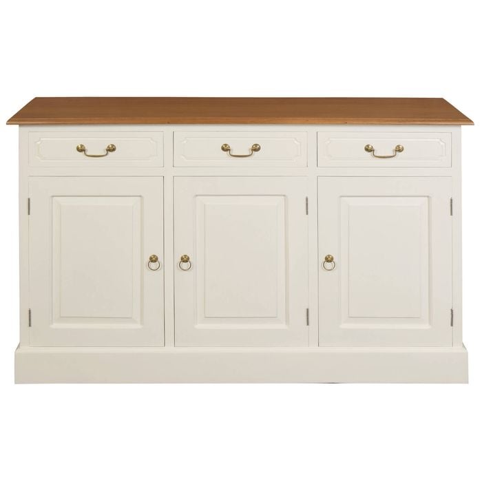 Centrum Furniture Tasmania 3 Door 3 Drawer Buffet (White Caramel)