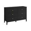 Zara Fluted 6 Drawer Chest Black