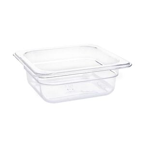 Vogue Gastronorm Pan Clear Polycarbonate Gn 1/6 65mm Food Storage Container Commercial Kitchen