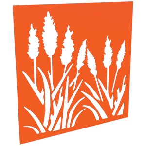 ProtectorAl 300-1200w x 300-1200h Orange/Gloss White Bullrush Unframed Composite Deco Panel