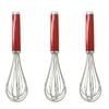 3PK KitchenAid Whisk Stainless Steel/ABS 27cm - Empire Red