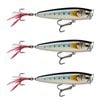 3x Rapala 9.5cm Skitter Pop Elite Topwater Fishing Lures - Gilded Maiwashi