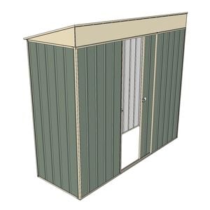 Build-a-Shed 0.8 x 2.3 x 2m Skillion Single Sliding Side Door Shed - Green