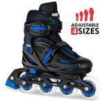 Crazy Skates 148 Size Adjustable Inline Skates - Black