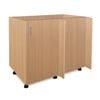 Flatpax Utility 1000mm Woodgrain Blind Corner Floor Cupboard