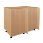 Flatpax Utility 1000mm Woodgrain Blind Corner Floor Cupboard