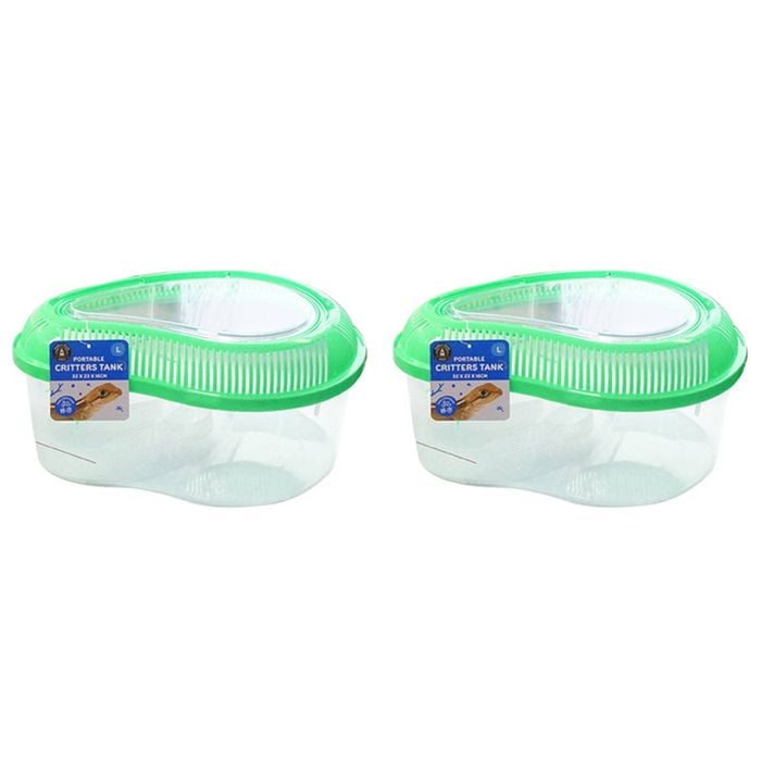 2PK Dudley's World Of Pets Reptile/Critter Tank Large Assorted