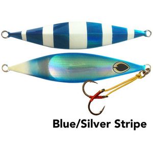 Black Magic Flipper Jig 60g Slow Pitch Jig Blue/Lumo Stripe