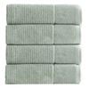 4pk Renee Taylor Cambridge 650gsm Textured 70x140cm Bath Towel - Eucalyptus