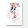Elegant Pink Boots with Handbag Print 100% Australian Made 50x75cm (Stretched Canvas)