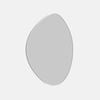 Future Glass Pebble Shape Mirror - 900 X 700mm - White