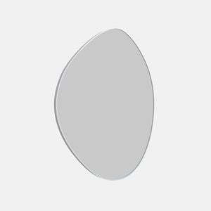 Future Glass Pebble Shape Mirror - 900 X 700mm - White
