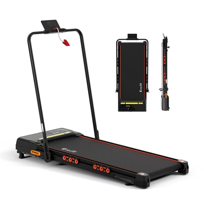 Everfit 3 In 1 Treadmill Electric Walking Pad Auto Incline Black