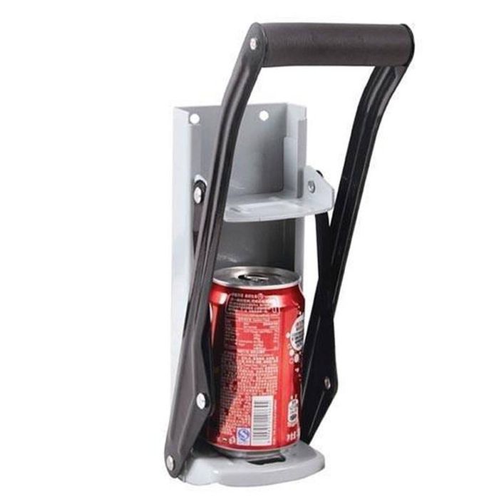 Tooleroo 2x Can Crusher 16oz Aluminium Beer Smasher Wall Mounted Opener