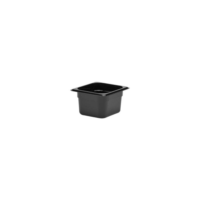 Cambro 1/6 Size Food Pan Polycarbonate Black 162x176x100mm / 1.5Lt