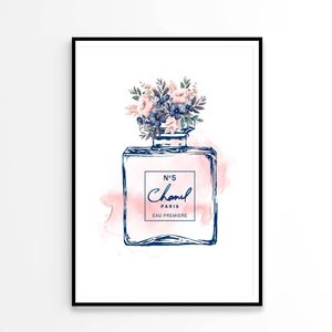 Pink Blue Colored Fashion Perfume Bottle Design   Print 100% Australian Made 60 x 90cm   (Poster)