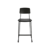 Durafurn 750mm High Black Denver Ply Seat & Backrest Bar Stool