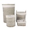 Living Today 4 Piece Wicker  Storage Baskets With Liner Set