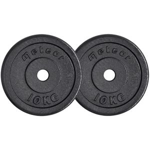 METEOR 10kgx2 Black Cast Iron Standard Weight Plates