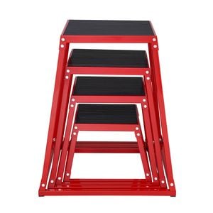 VEVOR Plyometric Jump Boxes Red Plyo Anti-Slip Fitness Exercise Step Up for Home Gym Training