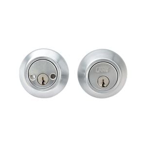 Lane Satin Chrome Brushed Standard Round Deadbolt