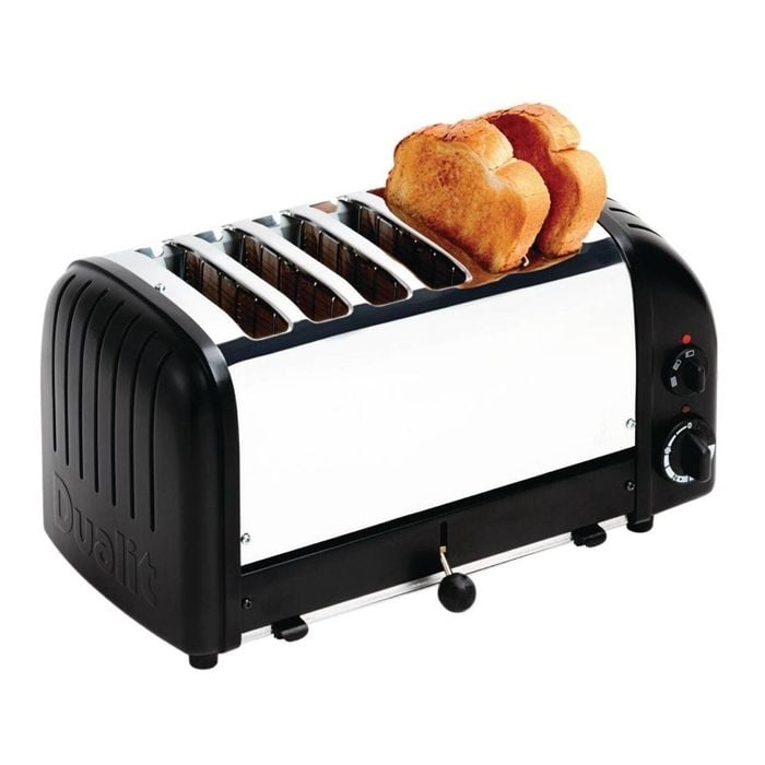 Dualit 6 Slice Classic Toaster Handmade Proheat Elements Stainless Steel 3kw 46x21x22cm Commercial Kitchen Bread Toaster