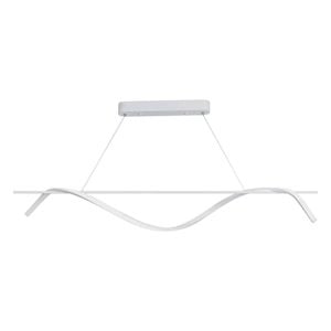 Vencha Swirl 28w LED Linear Pendant Light - 1.2m White (3000K)
