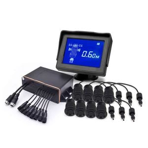 Elinz Blind Spot Detection System with 8 Ultrasonic Sensors Driving Parking Reverse Backup Kit