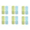 6x 2pc Appetito Easy Release 15 Cube Pineapple/Cactus Ice Tray Blue/Lime