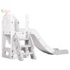 Ufurniture 6 in 1 Toddler Slide L Shaped Kids Slide Indoor Outdoor Playground Playset Grey