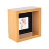 Nicola Spring 3D Deep Box Photo Frame - 4 x 4" with 2 x 2" Mount - Light Wood