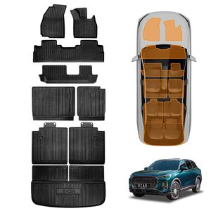 Floor Mats Boot Liners for Chery Tiggo 9 Super Hybrid 2025-Onwards Kick Back Seat Cover Cargo