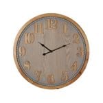 Willow & Silk Round Grey Timber Digital Wall Clock 60cm