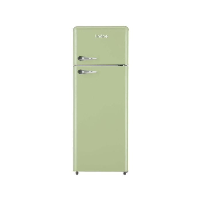 Linärie Valloire 209L Green Retro Top Mount Fridge • LK200DDGREEN