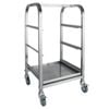 Vogue 3 Tier Glass Racking Trolley For 425mm Baskets Commercial Kitchen Storage Glassware Handling Transport Cart