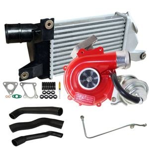GEN1 High Flow Turbo+50mm Intercooler+Hoses And Genuine Oil Feed Pipe For Mitsubishi Challenger 4D56 2.5L 2WD VT10