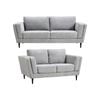 Skylar 3 + 2 Seater Sofa Fabric Uplholstered Lounge Couch - Pepper